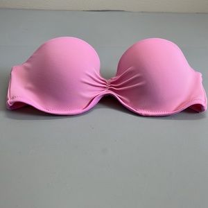 Victoria’s Secret pink strapless bra, size 32C